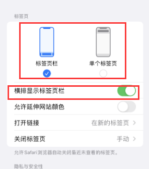 蒲城iPhone授权维修分享Safari浏览器如何切换标签栏位置 